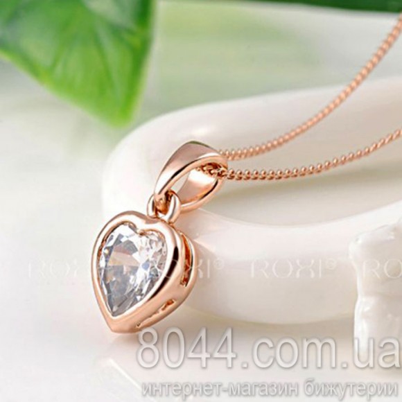 Кулон із ланцюжком Серце Roxi