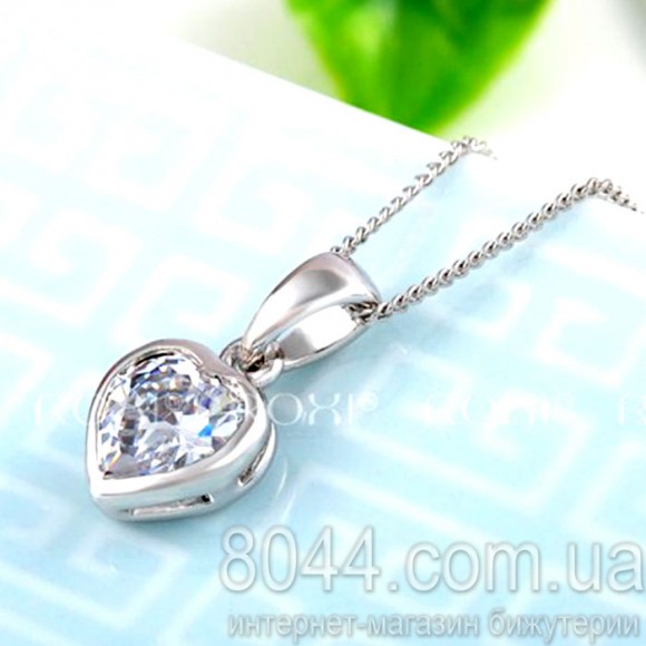 Кулон із ланцюжком Серце Roxi