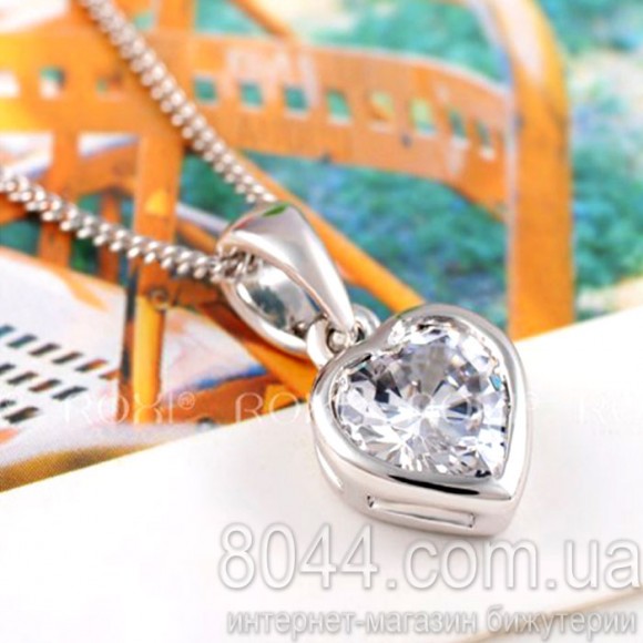Кулон із ланцюжком Серце Roxi
