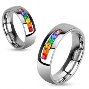 Кольцо из стали Spikes Rainbow Color R-M2154 Кольцо из стали Spikes Rainbow Color R-M2154