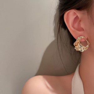 Серьги мятый стиль Серьги мятый стиль