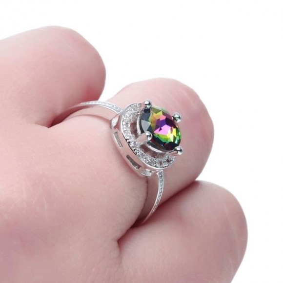 Кольцо с камнем Мистик-Топаз Кольцо с камнем Мистик-Топаз