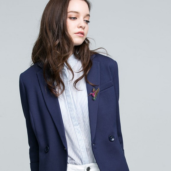 Брошь Колибри с кристаллами сваровски Брошь Колибри с кристаллами сваровски