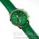 Жіночий годинник зі шкіряним ремінцем Geneva зеленого кольору