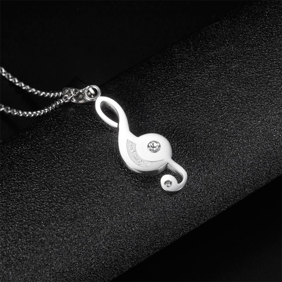 Парний кулон із сталі Музична нота