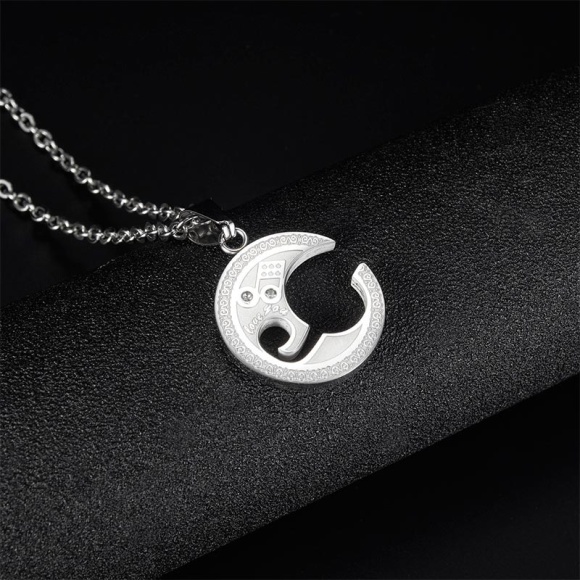 Парний кулон із сталі Музична нота