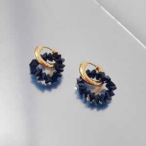 Сережки підвіски ювелірне скло Грань