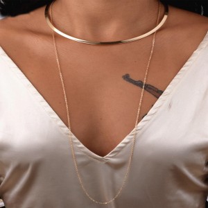 Чокер Манжет кільце з ланцюжком Чокер Манжет кільце з ланцюжком