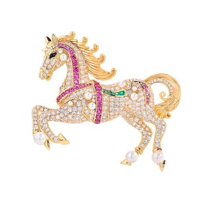 Преміум брошка граціозний Кінь. Символ 2026 року