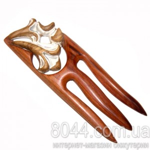 Заколка для волосся з дерева Ажурна потрійна Заколка для волосся з дерева Ажурна потрійна