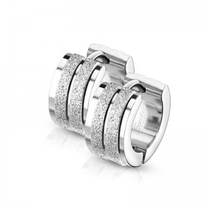 Серьги кольца из стали Spikes Grooved Line SE3563 Серьги кольца из стали Spikes Grooved Line SE3563