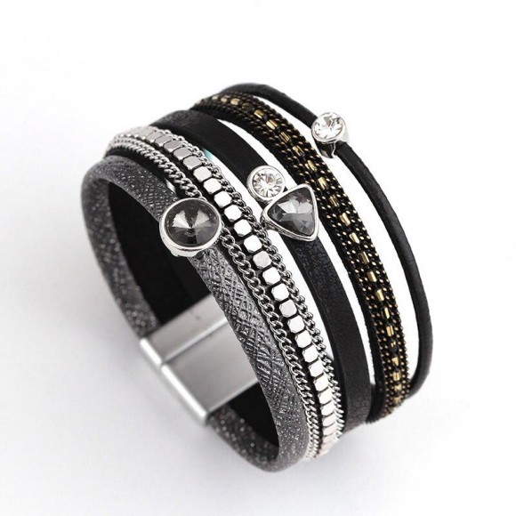 Жіночий шкіряний браслет Арія