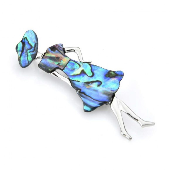 Брошка леді в капелюсі