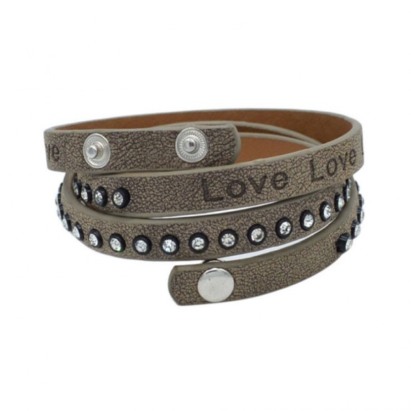 Кожаный браслет Love светло коричневый Кожаный браслет Love светло коричневый