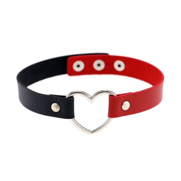 Кожаный чокер Сердце Два цвета Кожаный чокер Сердце Два цвета