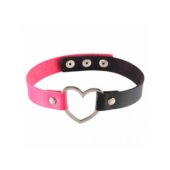 Кожаный чокер Сердце Два цвета Кожаный чокер Сердце Два цвета
