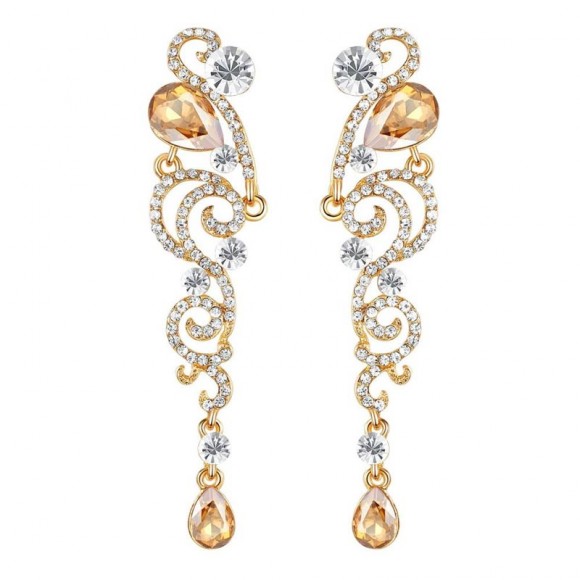 Сережки з кристалами Завиток Сережки з кристалами Завиток