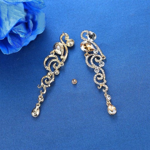 Сережки з кристалами Завиток Сережки з кристалами Завиток