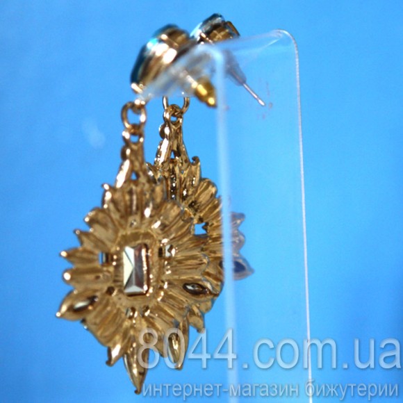 Серьги длинные с разноцветными камнями Rainbow Серьги длинные с разноцветными камнями Rainbow