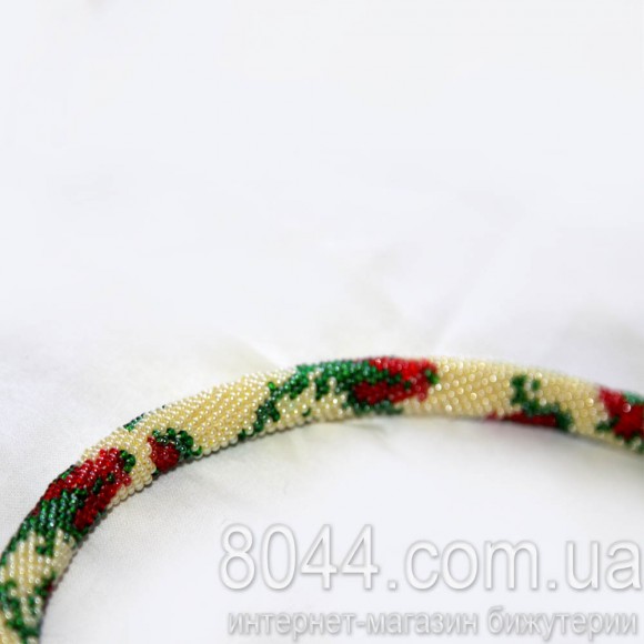 Колье жгут из бисера Розы