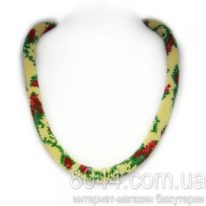 Кольє джгут з бісеру Троянди