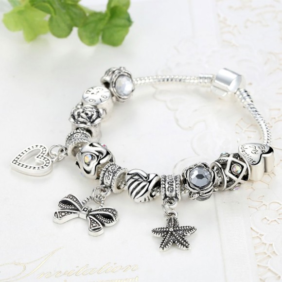 Браслет Пандора Серце та бант Браслет Пандора Серце та бант