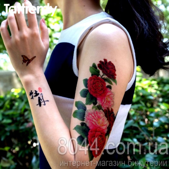 Тимчасовий татуювання - Троянди HB-671 Тимчасовий татуювання - Троянди HB-671