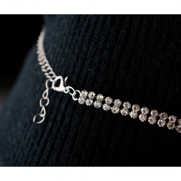 Длинный чокер Кристальная дорожка Длинный чокер Кристальная дорожка