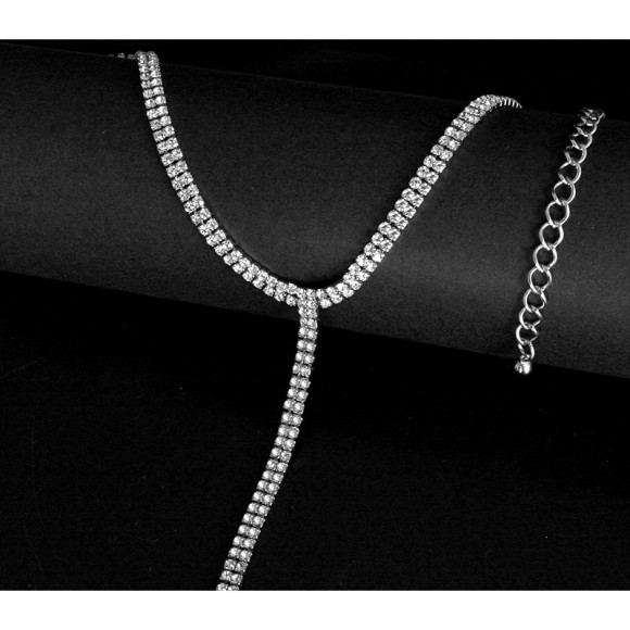 Длинный чокер Кристальная дорожка Длинный чокер Кристальная дорожка