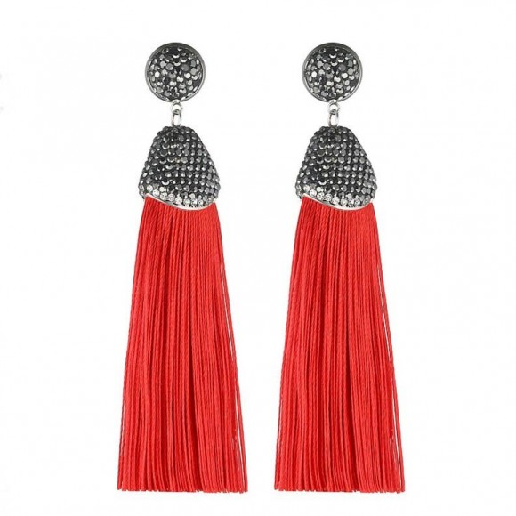 Сережки пензлика Бохо Шовк