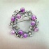 Брошка вінок Аметист
