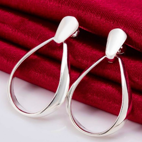 Сережки гвоздики срібні Ellipse