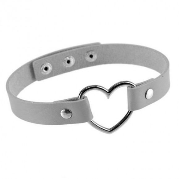 Шкіряний чокер Серце