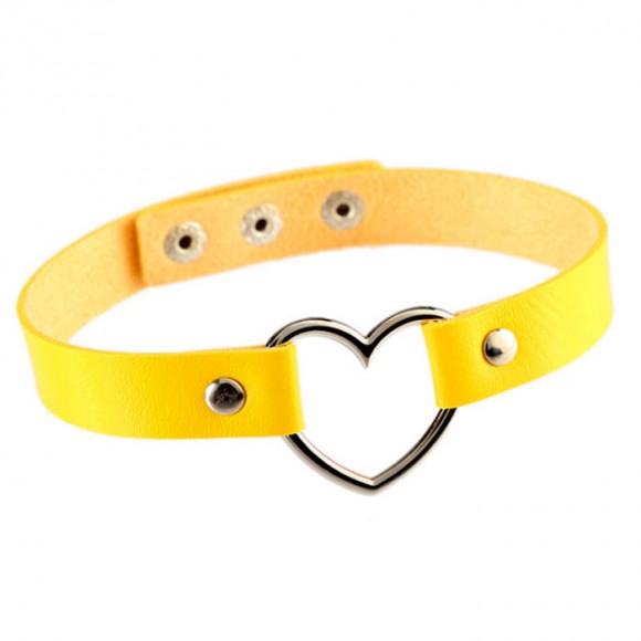 Шкіряний чокер Серце