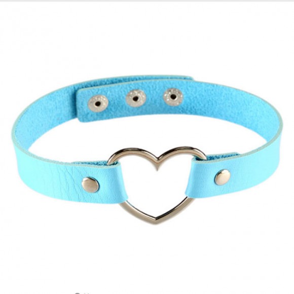 Шкіряний чокер Серце