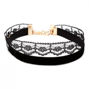Чокер на шею Black lace (набор из 2 шт)