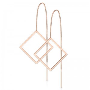 Серьги протяжки из стали Spikes  Ромб SE3649