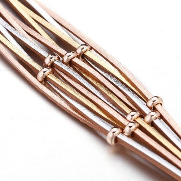 Женский кожаный браслет Гармони