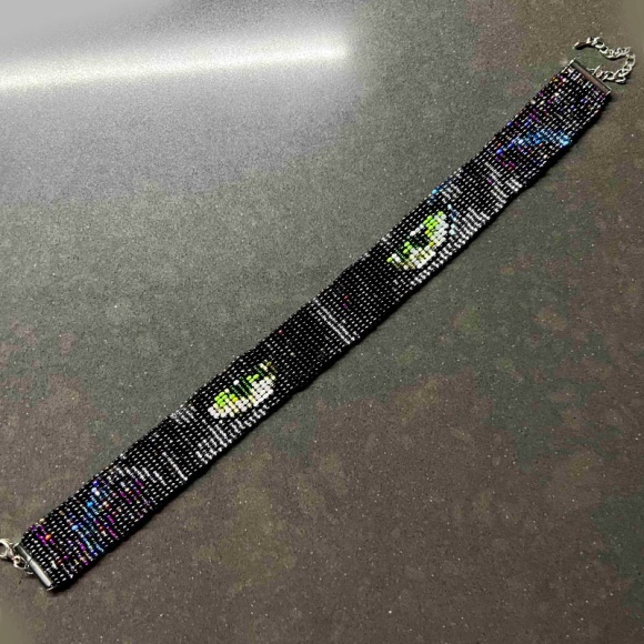 Чокер із бісера Очі пантери