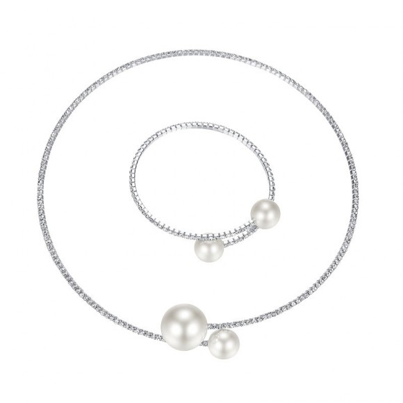 Набір прикрас Перлина: кольє та браслет