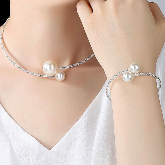 Набір прикрас Перлина: кольє та браслет