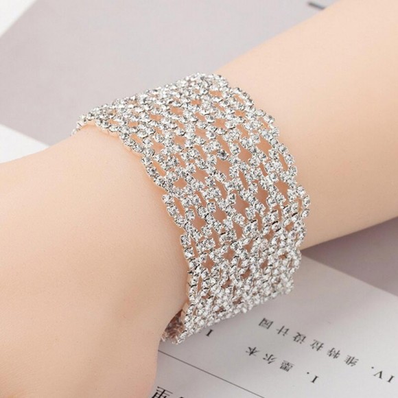 Вечірній браслет з кристалами Сяючий Вечірній браслет з кристалами Сяючий