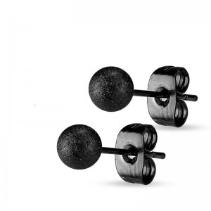 Серьги гвоздики из стали Spikes Шар сатин Серьги гвоздики из стали Spikes Шар сатин