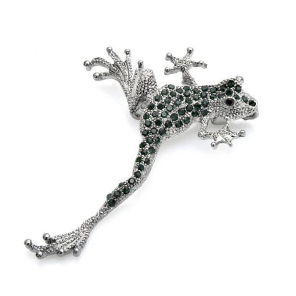 Брошка жаба Кристал