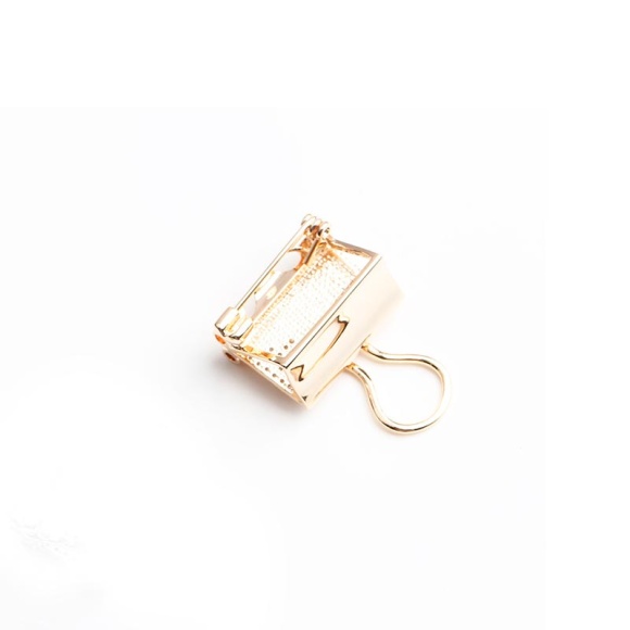 Брошь канцелярский зажим Биндер