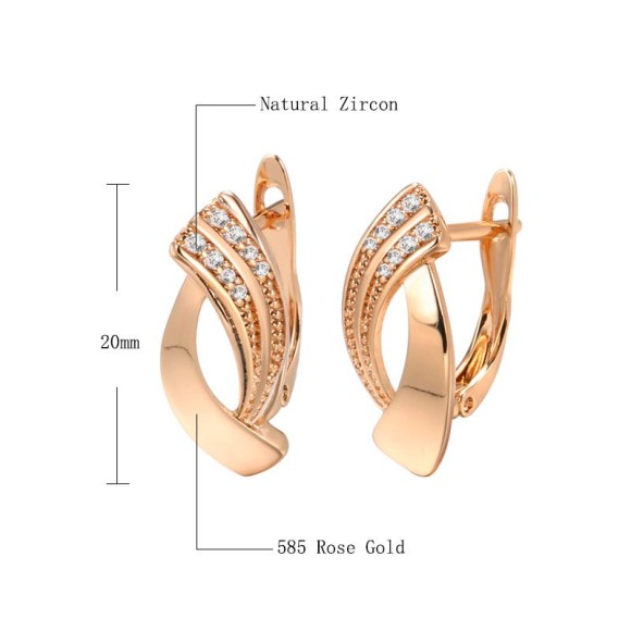 Сережки з цирконом H0183