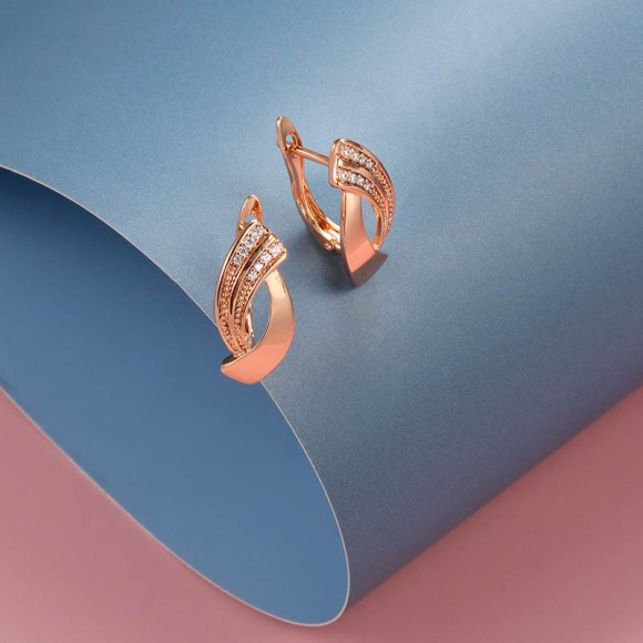 Сережки з цирконом H0183