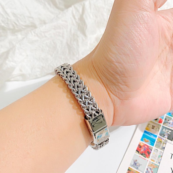 Браслет із нержавіючої сталі класик сріблястий