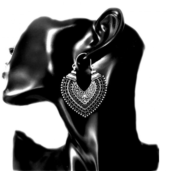 Серьги в бохо стиле Сердце