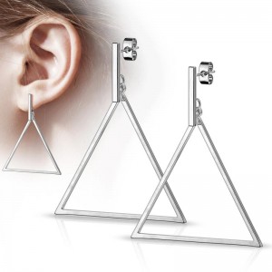 Серьги подвески из стали Spikes Треугольник SE3786 Серьги подвески из стали Spikes Треугольник SE3786